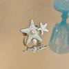 KT cat starfish shell open ring cute niche design high sense fashion versatile temperament jewelry women