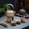 Dan Shi Zhi Yuan Coarse Pottery Teapot & Warming Set