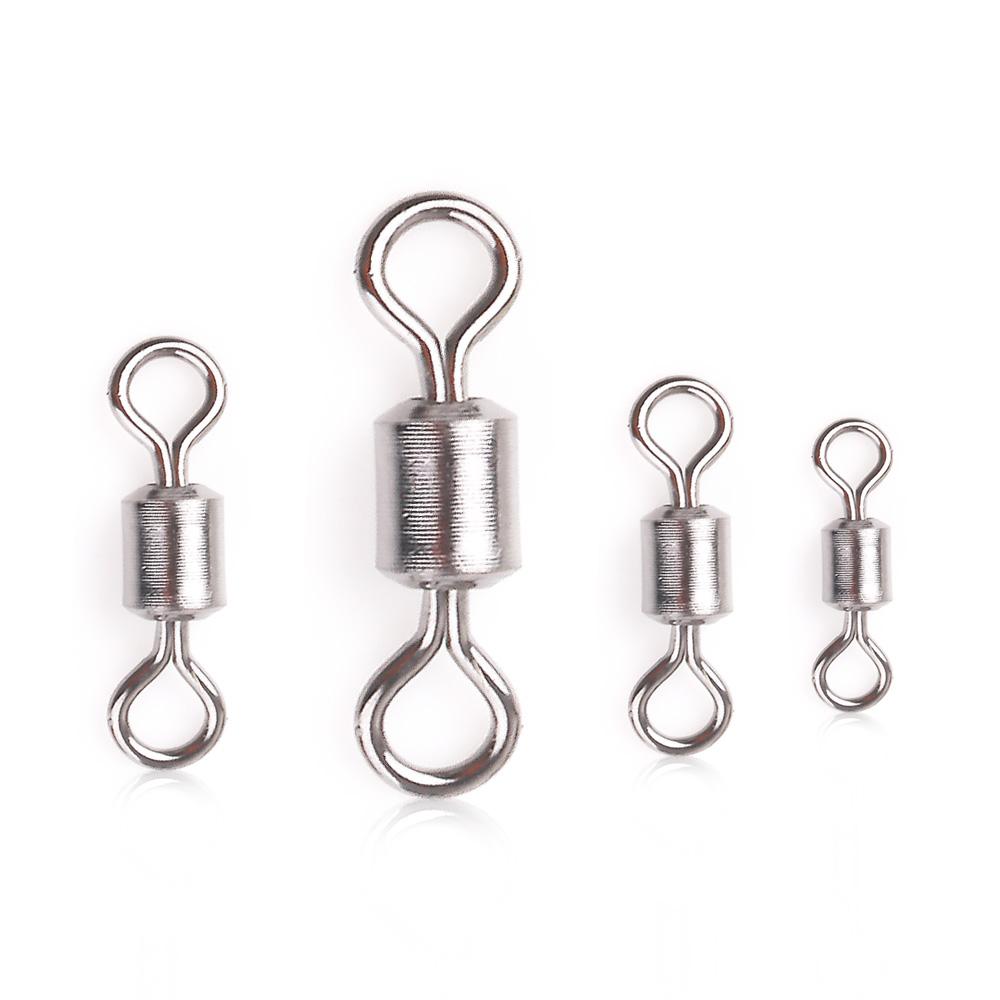 Eight Shaped Ring Swivel Connector Fishing Rolling Swivel Fishing Gear Ball Bearing Barrel