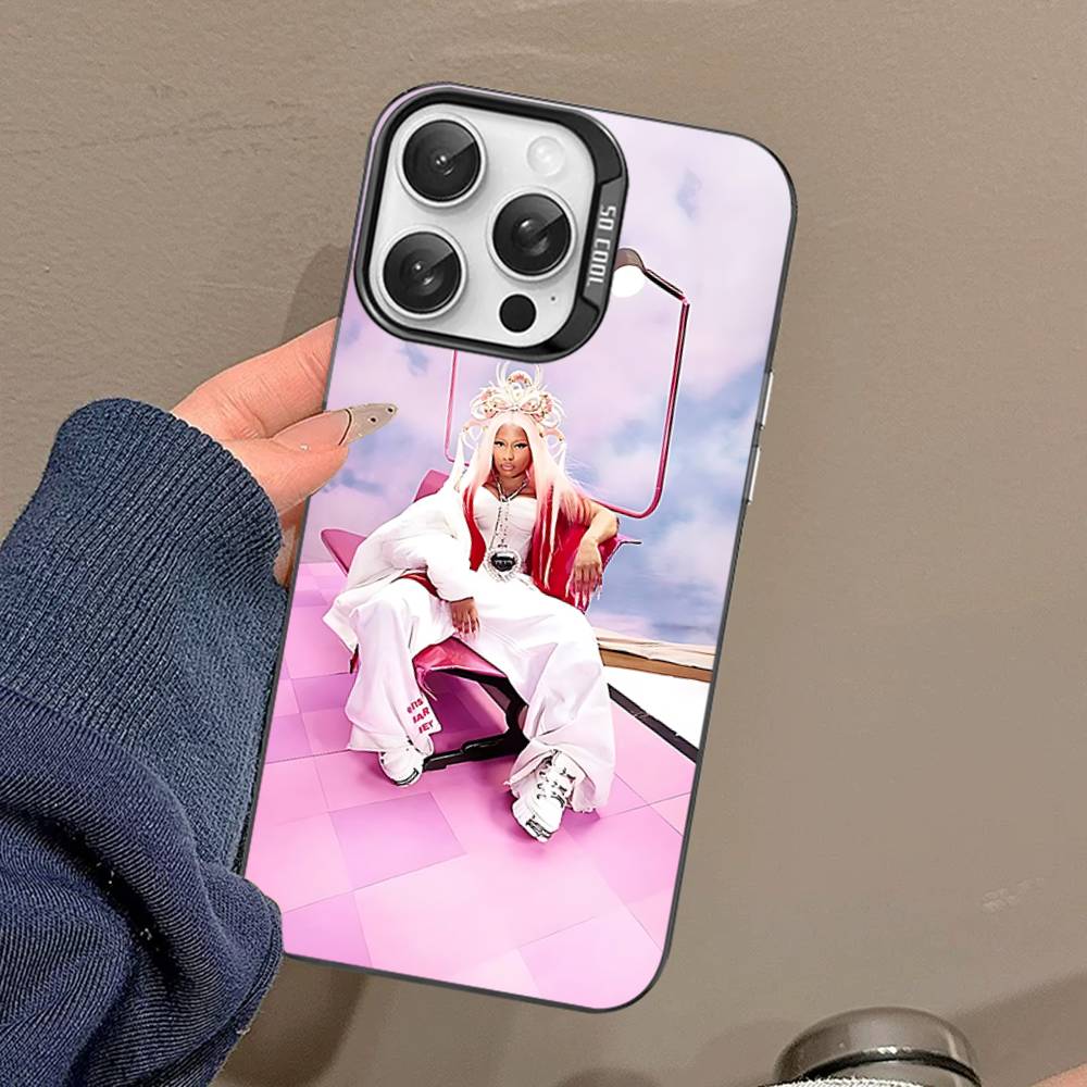 Чехол для телефона N-Nicki Singer Minaj для iPhone 17 16 15 14 13 12 11 Pro Max Цвет Черный Матовый Чехол