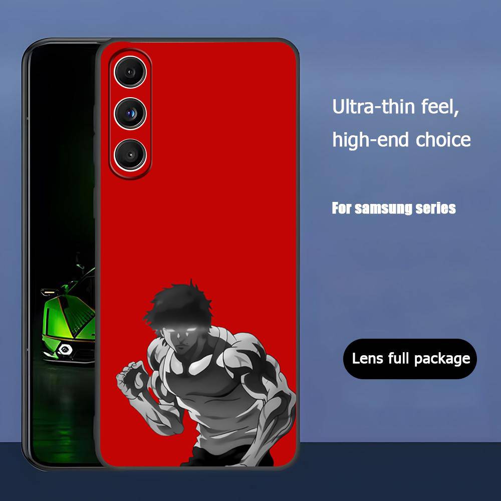 Аниме Баки Ханма Для Samsung Galaxy S23 S24 S25 Ultra S22 Plus S21 Черный Мягкий Чехол Водонепроницаемый Мягкий Чехол