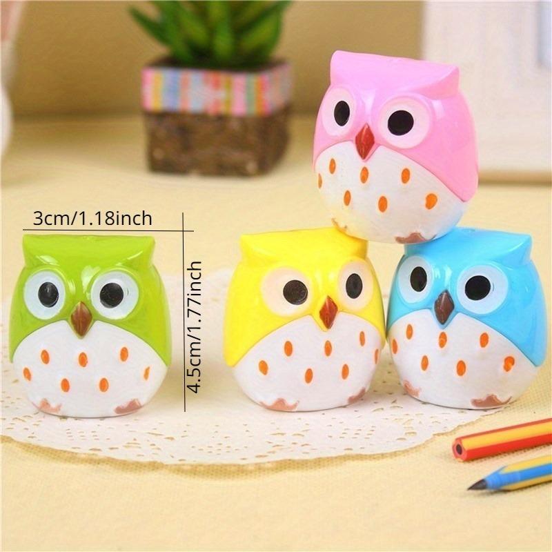 1 шт. Случайный цвет Мини Сова Узор Карандаш Карандаш для глаз Точилка для карандашей Школа