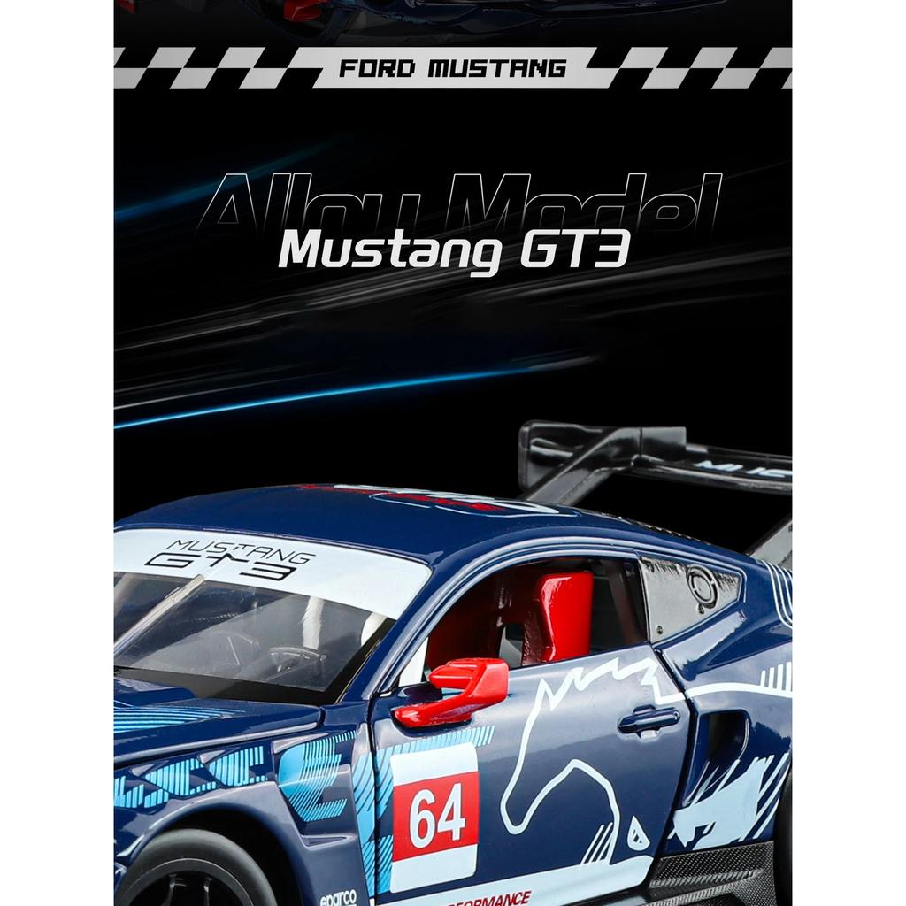 НОВЫЙ 1/24 Ford Mustang GT Легкосплавная Модель Гоночного Автомобиля Игрушка Литье под Давлением Металлическое Литье Звук и Свет Автомобильные Игрушки Для Детей Транспортное Средство