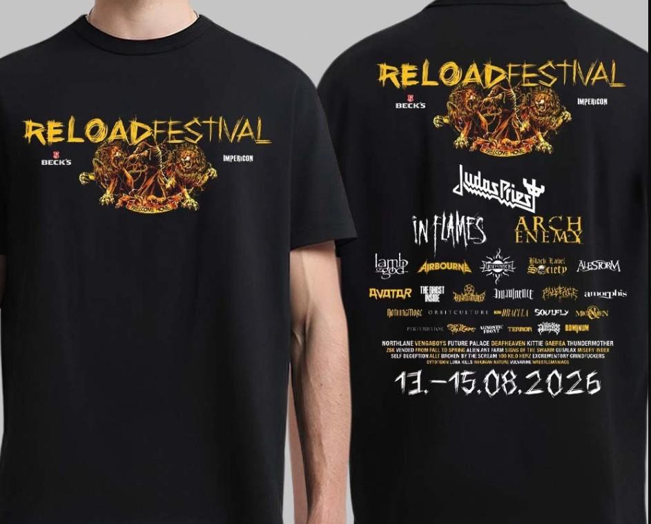 Reloaded Festival 2026 Полный список участников в Зулингене Немецкая футболка