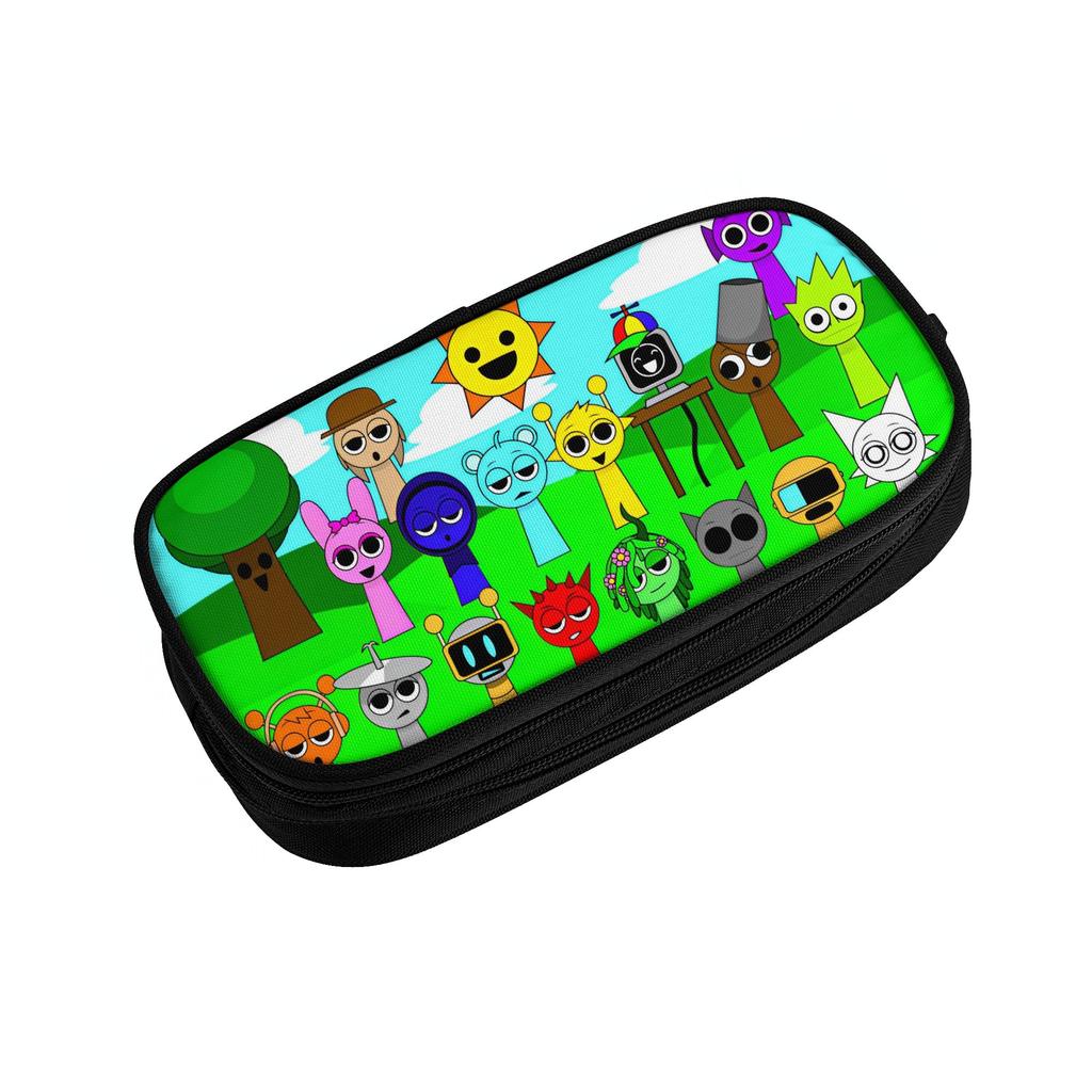 Sprunk Grey Oren Funbot Pencil Case Creative Beats Game Pen Box Pencil Bags Student Large Storage Students School Pencil Box