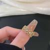 Niche Design Hollow Lace Edge Zir*****Pening Ring Personalized Retro Medium And Ancient Style Light Luxury High-End Ring Woman