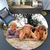 Pippi Character pattern round rug,Carpet Rug for Living Room Bedroom Playroom ,Non-slip Floor Mat,Holiday Gifts and Birthday Gifts.