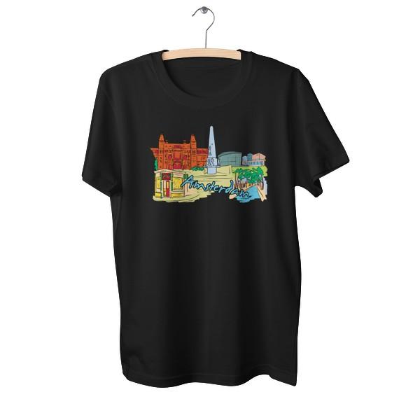 FEREDA, унисекс, футболки с короткими рукавами и круглым вырезом с принтом города Амстердам, футболки для пар для мужчин и женщин, одинаковые футболки для пар