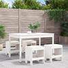 VidaXL Garden Dining Set 5 Pcs White Solid Pine Wood 3157716