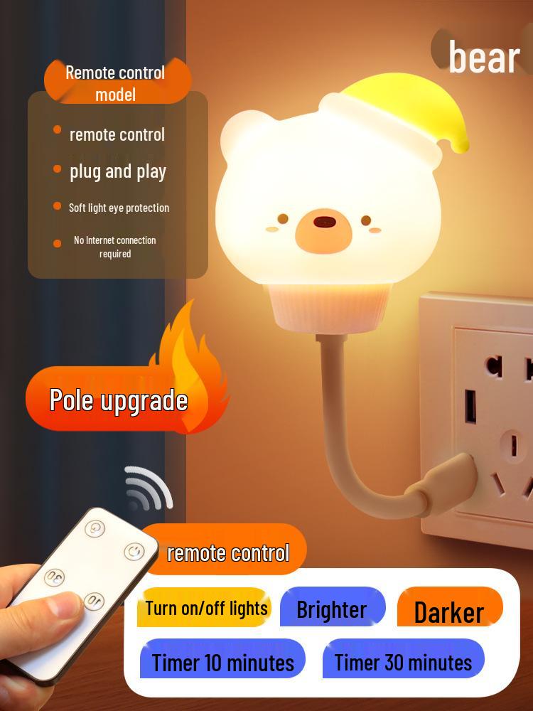 Voice-Activated Smart Night Light for Bedroom, Bedside, and Kids' Room