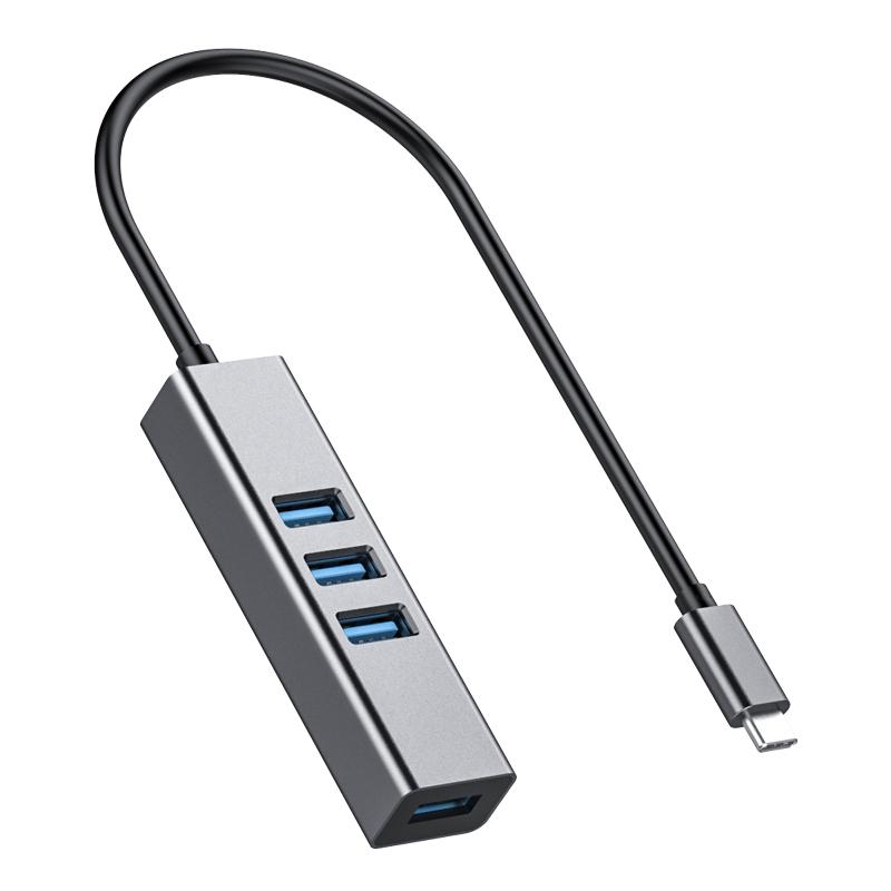 USB C To 4 Ports USB 3.0 High Speed Hub for MacBook Pro and ChromeBook and XPS and Galaxy S9 / S8 and Huawei Matebook and More