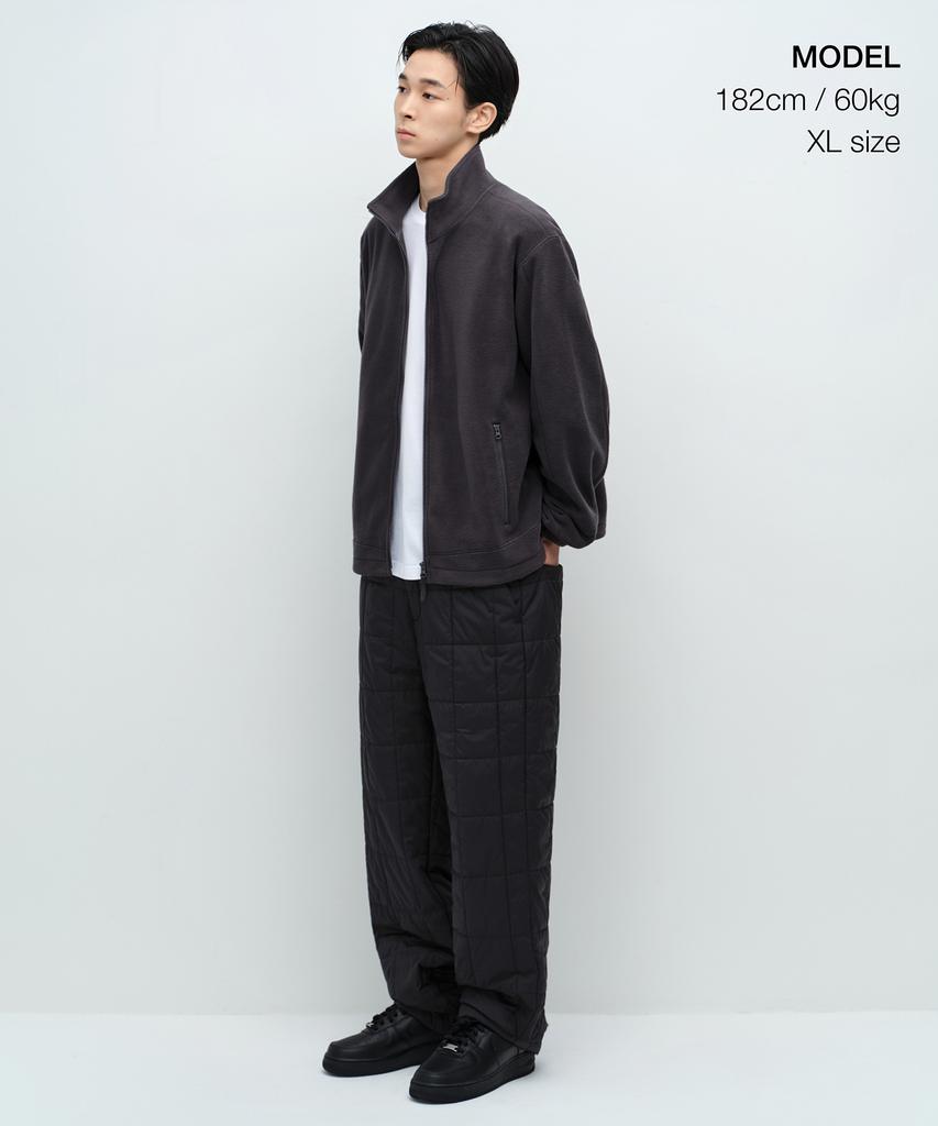 Musinsa Standard Essential Polar Fleece High-Neck Jacket [Dark Grey]
