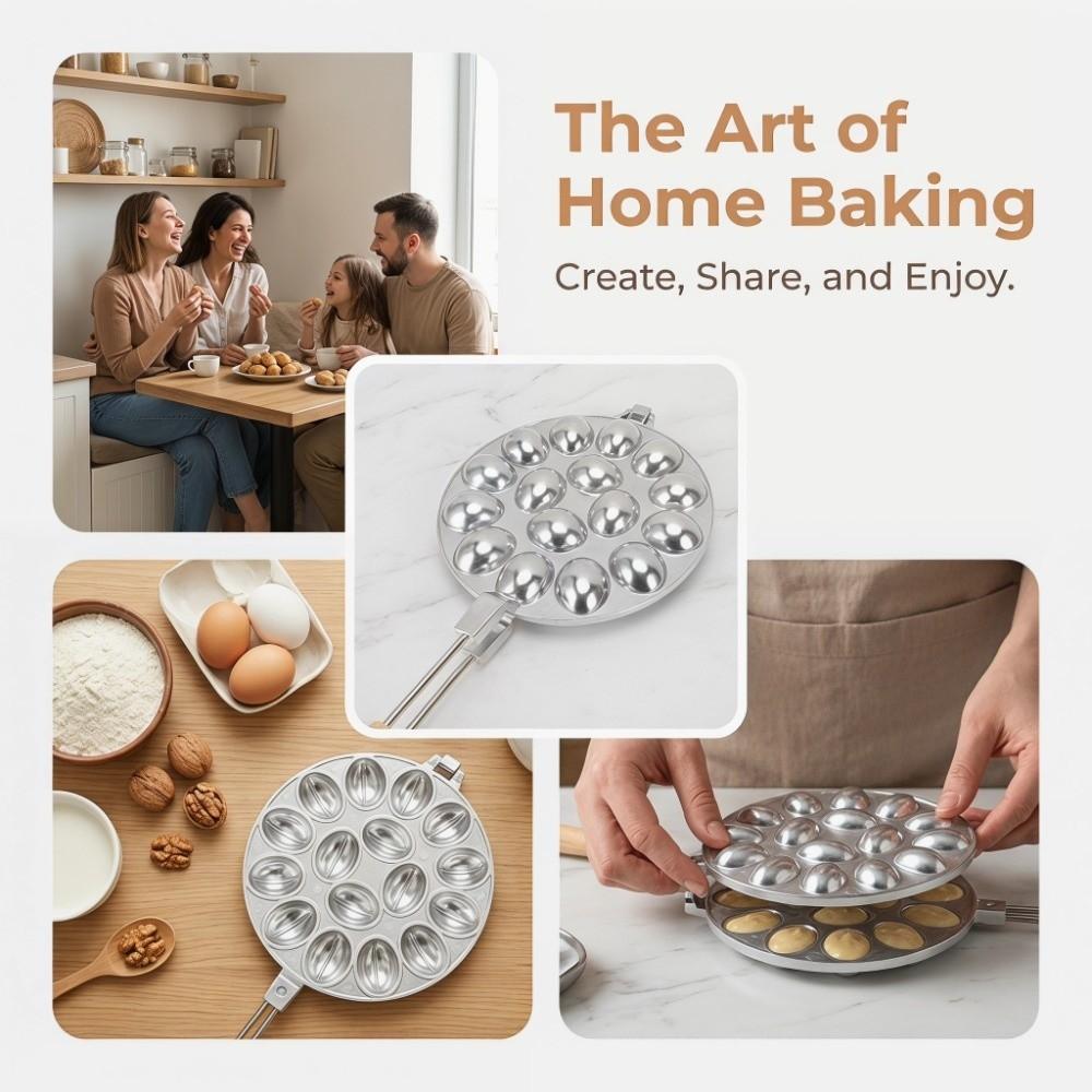 16 Hole Cookie Moulding Aluminum Alloy Cookie Mold Thick Cookie Moulding Maker Party Camping