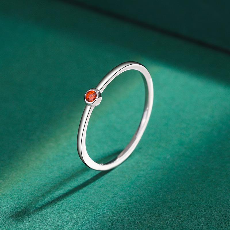 Кольцо из стерлингового серебра 925 пробы с цирконом «12 созвездий» для женщин - Японская легкая роскошь с бриллиантами