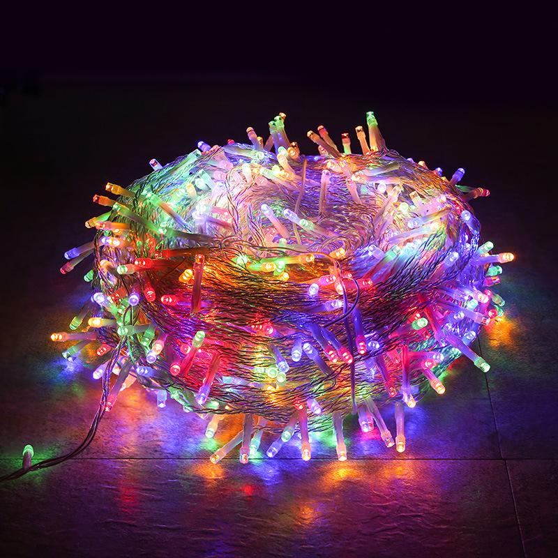 100LED Фея Гирлянды Рождественская Фея Гирлянды Рождественская Елка Сетевая Розетка Открытый Сад Вечеринка Фестиваль Декор