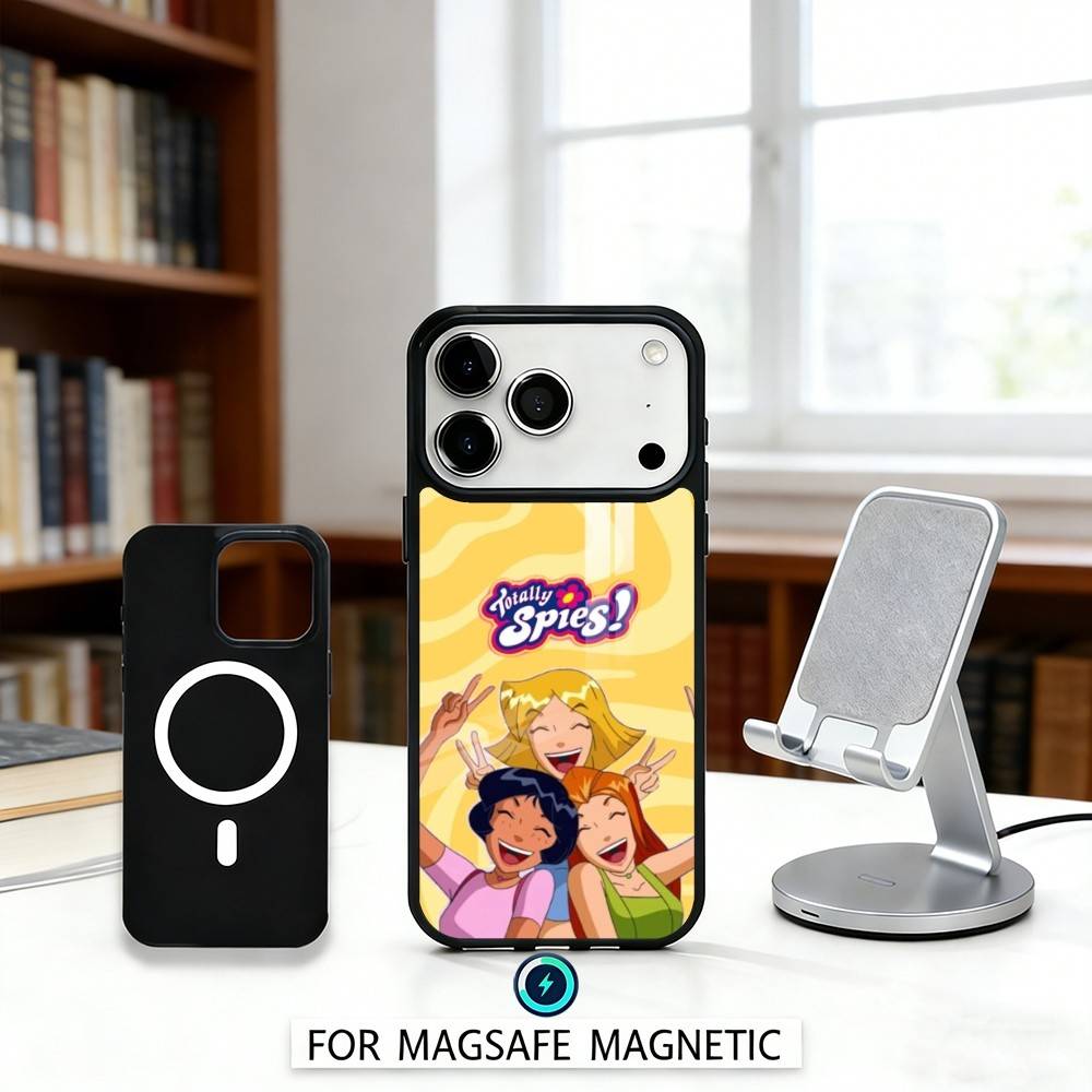 Чехол для телефона T-Totally S-Spies для iPhone 17,16,15,14,13,12,Pro,Max Для Magsafe Магнитная Беспроводная Зарядка