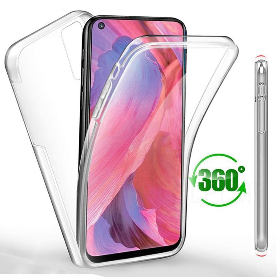 Чехлы с полной защитой 360 для OPPO A38 A58 A79 5G A60 Reno13 Realme C25Y Vivo Apple iPhone 8 14 Plus 16 15 11 12 13 Pro Max Двусторонний прозрачный чехол