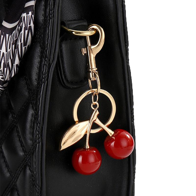 1 шт. Изысканный брелок-шарм в виде вишни для сумки, брелок для женщин, подвеска для рюкзака, кошелька, ювелирные аксессуары, подарок, брелок с красной вишней