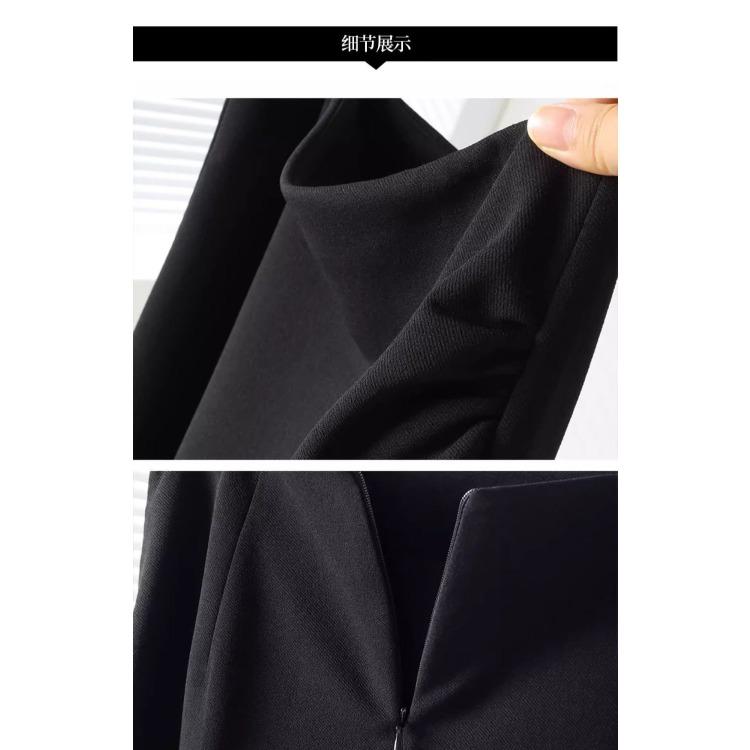 Irregular Half Length Skirt for Women Spring/Summer Collection Medium Length Style Lace Splicing Black Hip Wrapping Skirt