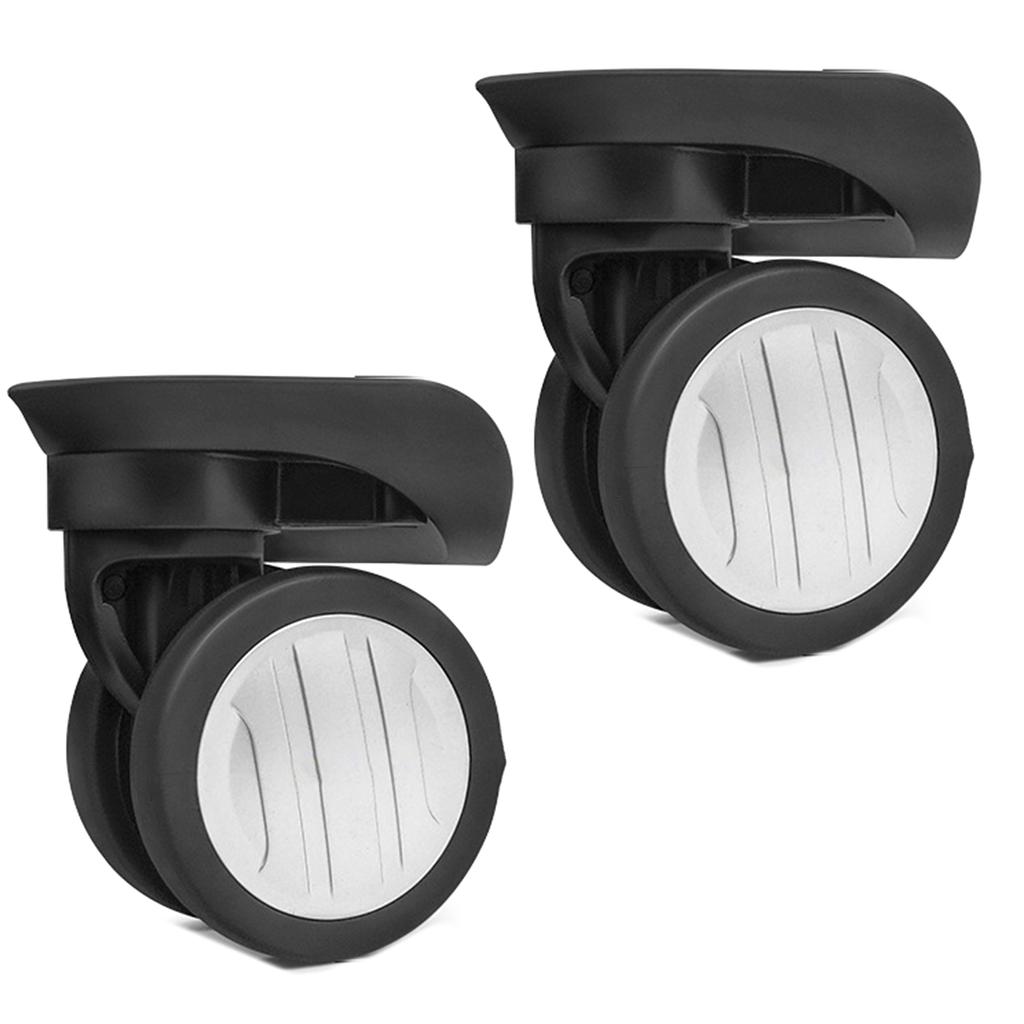 2 шт. сменные роликовые колеса для тележки, сверхпрочные роликовые колеса для багажной коробки, чемодана, поворотные на 360 градусов, бесшумные колеса