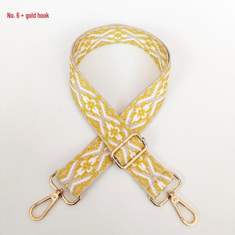Красочный жаккардовый широкий плечевой ремень для женских сумок - Холщовый аксессуар для кроссбоди и рюкзака