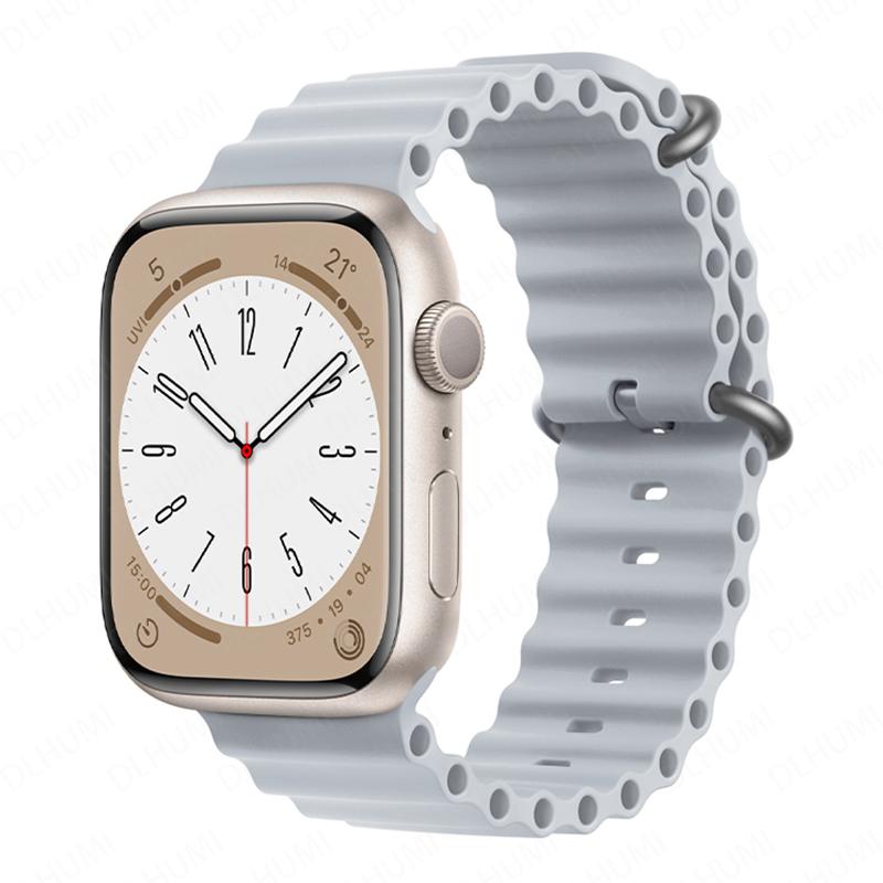 Ocean Strap for Apple Watch Band 49mm 44mm 40mm 45mm 41mm 42mm 38mm 40 44 45 Mm Silicone Bracelet IWatch Series 7 6 3 SE Ultra 8