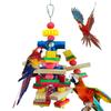 Pet Bird Chew Toy Natural Wood Blocks Cluster for Cockatiel Conure Cockatoos Teeth Grinding Perfect for Cage Bird