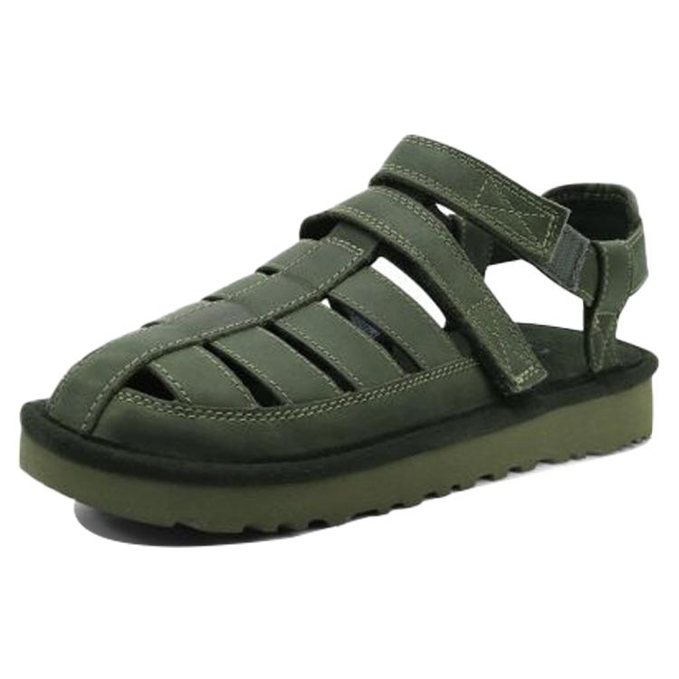 UGG Сандалии Dune Fisherman из коровьей кожи, зеленые, 1102694-MSG