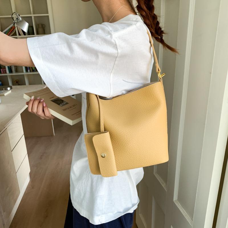 Премиальный нишевый ретро сумка-ведро женская новая модная универсальная большая вместимость на плечо/кроссбоди