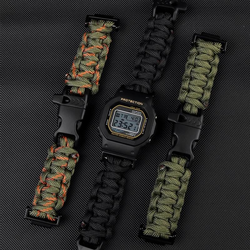 Заменить Casio G-SHOCK GA100/110/120/ DW 5600 GW-M5610 ремешок для часов из холста для уличного зонтика, модифицированный нейлоновый ремешок для мужских часов