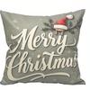 Home Decor Merry Christmas & Pine Tree Pattern Pillows Pattern Cushion Cover Suitable For Sofa Bedroom Car Pillow Cover
