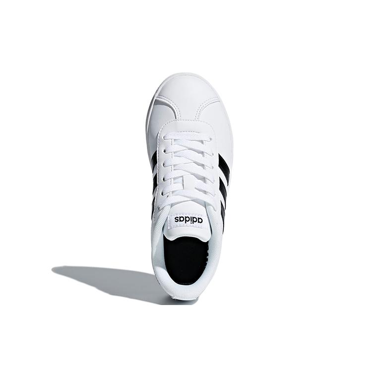 adidas VL Court 2.0 J 'Cloud White' (унисекс) Облачный белый / Основной черный / Облачный белый Детские скейтбордические кроссовки DB1831