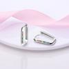 Silver Plated Dream Catching Net Snake Bone Earrings Hoop CZ Colored Zircon For Women DIY Making Jewelry Gift