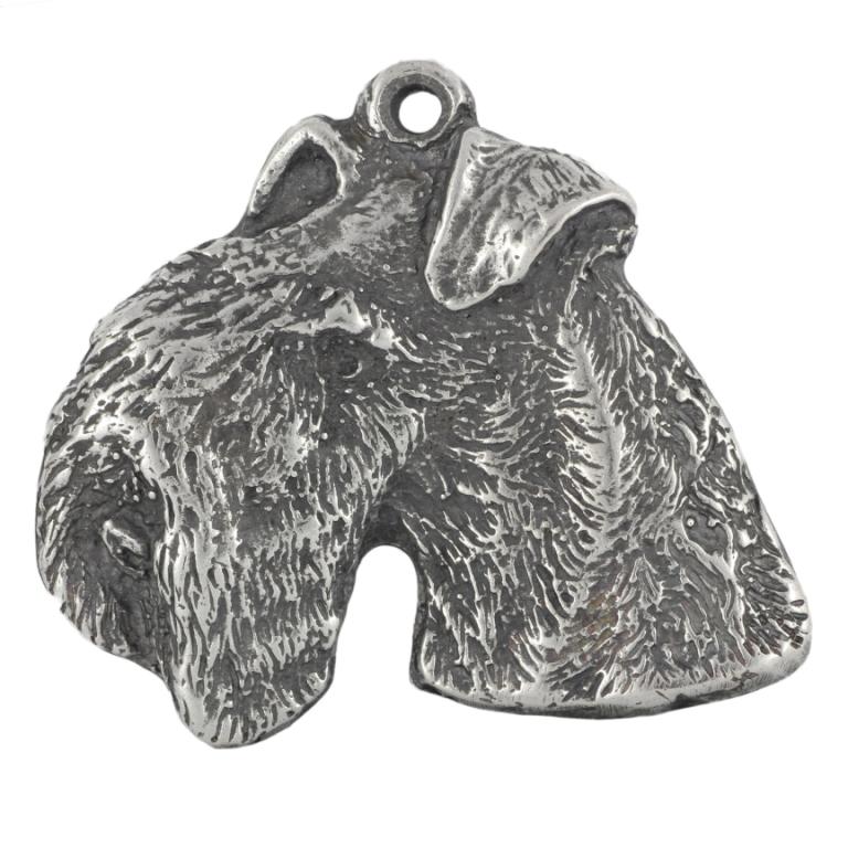 Lakeland Terrier - Silver-plated Key Ring with Dog, Handbag Decoration, Backpack Pendant by Art-Dog Brand