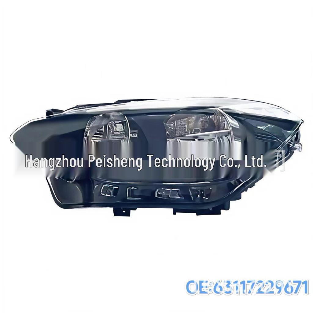 Parts 63117229671 and 63117229672 fit halogen headlights on BMW 1 Series F20 models (2012-2016).
