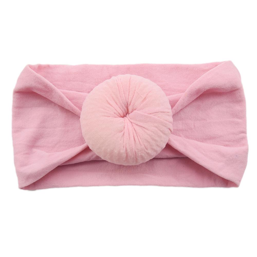 Детские головные уборы из нейлона, широкие детские аксессуары для волос, мягкие чулки с шариками, повязка на голову для малышей из нейлона, повязка на голову в виде пончика