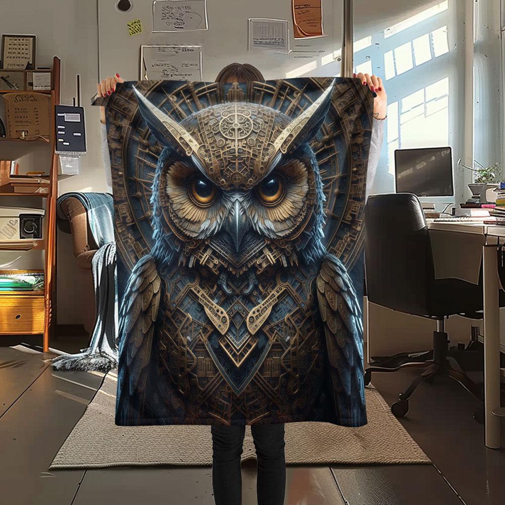 1Pc Armoredanimals Print Flannel Blanket, High quality Comfortable for All Seasons, Home Decor, Warmth and Comfort, Perfect for Christmas Gifts