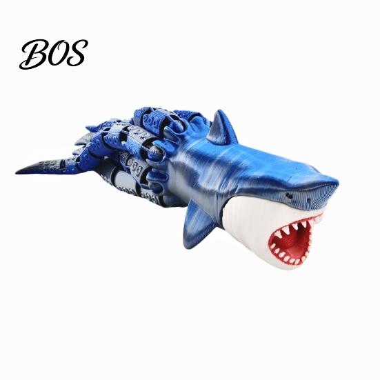 Sea Predator Sculpture 3D Printed Monsters, Articulated Fidget Toy, Eater Deep Creature Mythical Decor Collectible, Stress Relief Desk Toy &