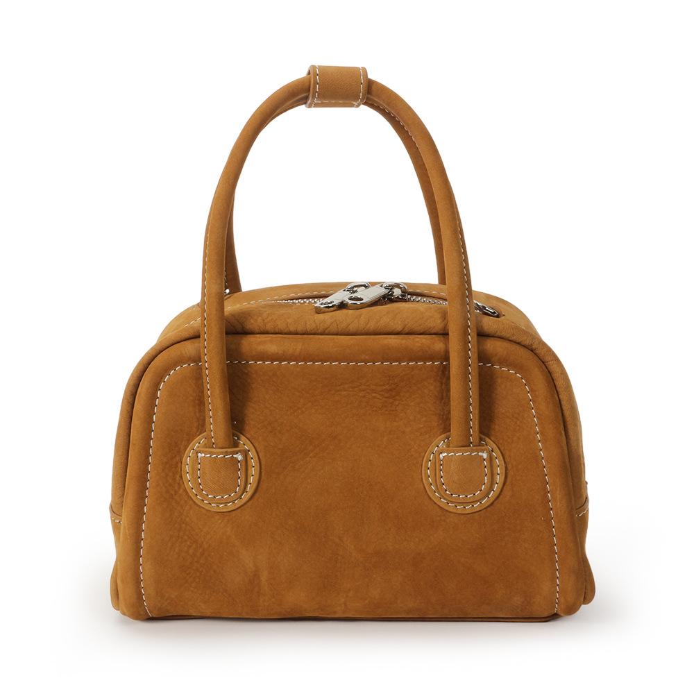 Винтажная сумка Boston Bag Niche Leather Tote Большая вместительная сумка для боулинга Shell Bag