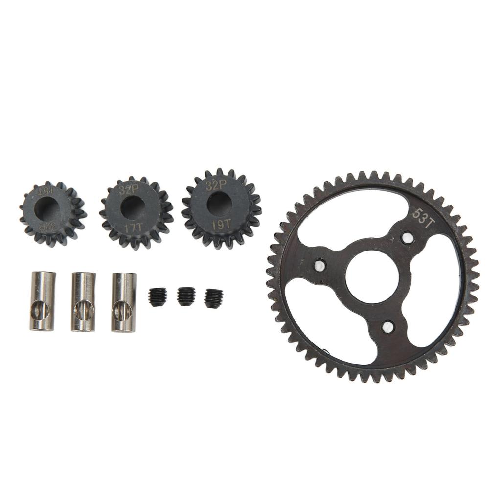 Steel Pinion Gear Set 53T 15T 17T 19T Spur Gear RC Car Parts for Traxxas Slash 4x4 E‑Revo T‑Maxx