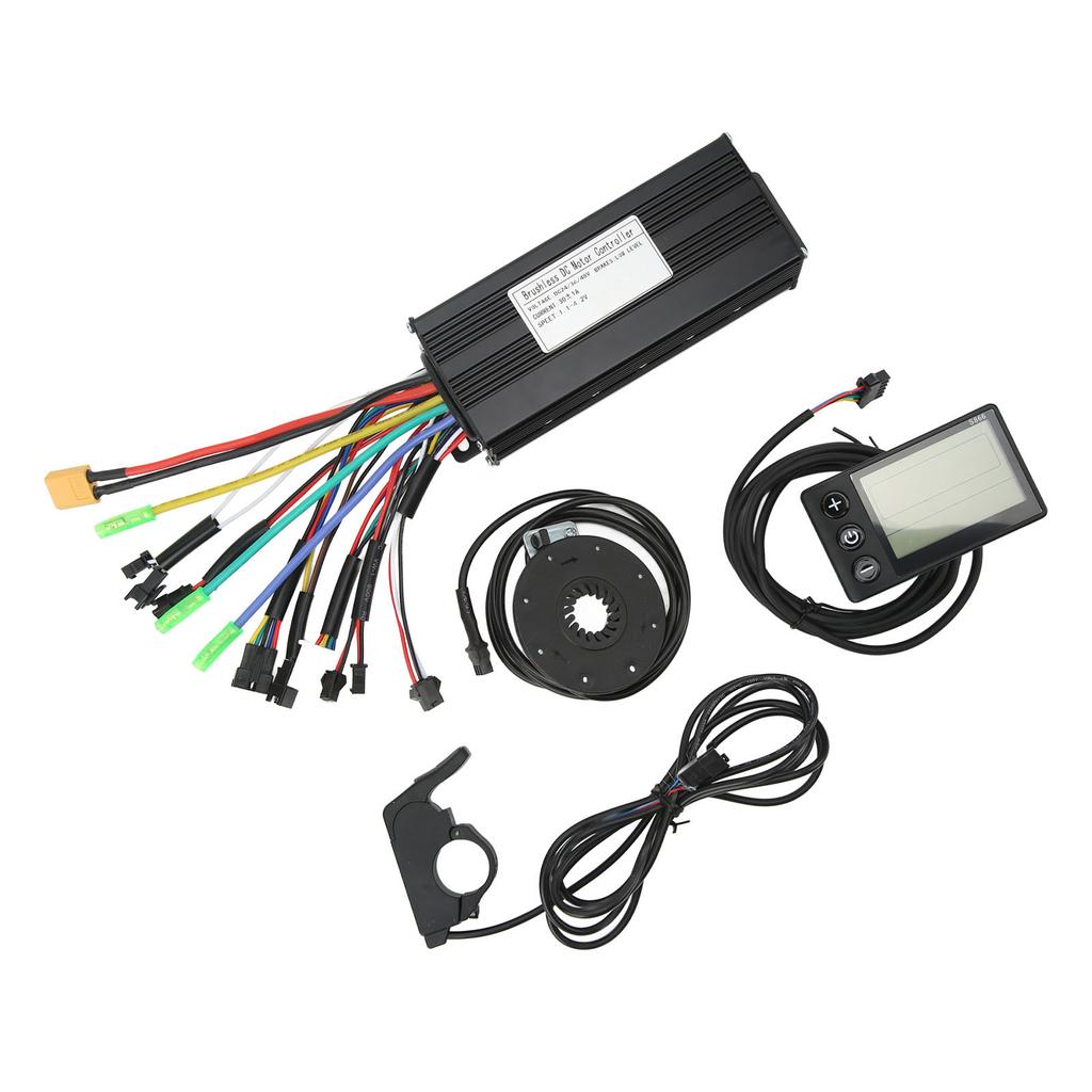 Electric Bike Lithium Battery Modification Controller Kit 30A Sine Wave Controller with Panel DC24 36 48V