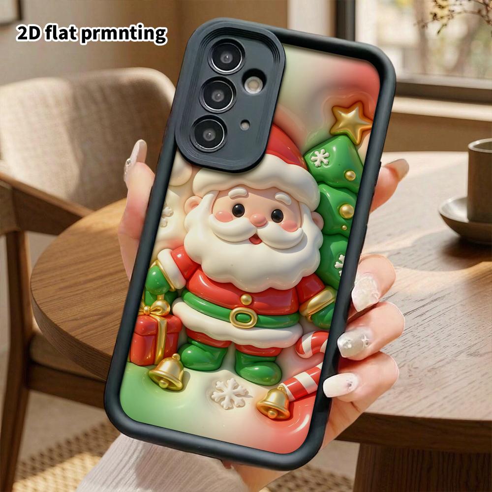 Phone case: 2D flat, suitable for Samsung Galaxy A34 A35 M05 M06 S20 S22 S21 FE Plus 5G protective case, Santa Claus, Christmas and Halloween, perfect