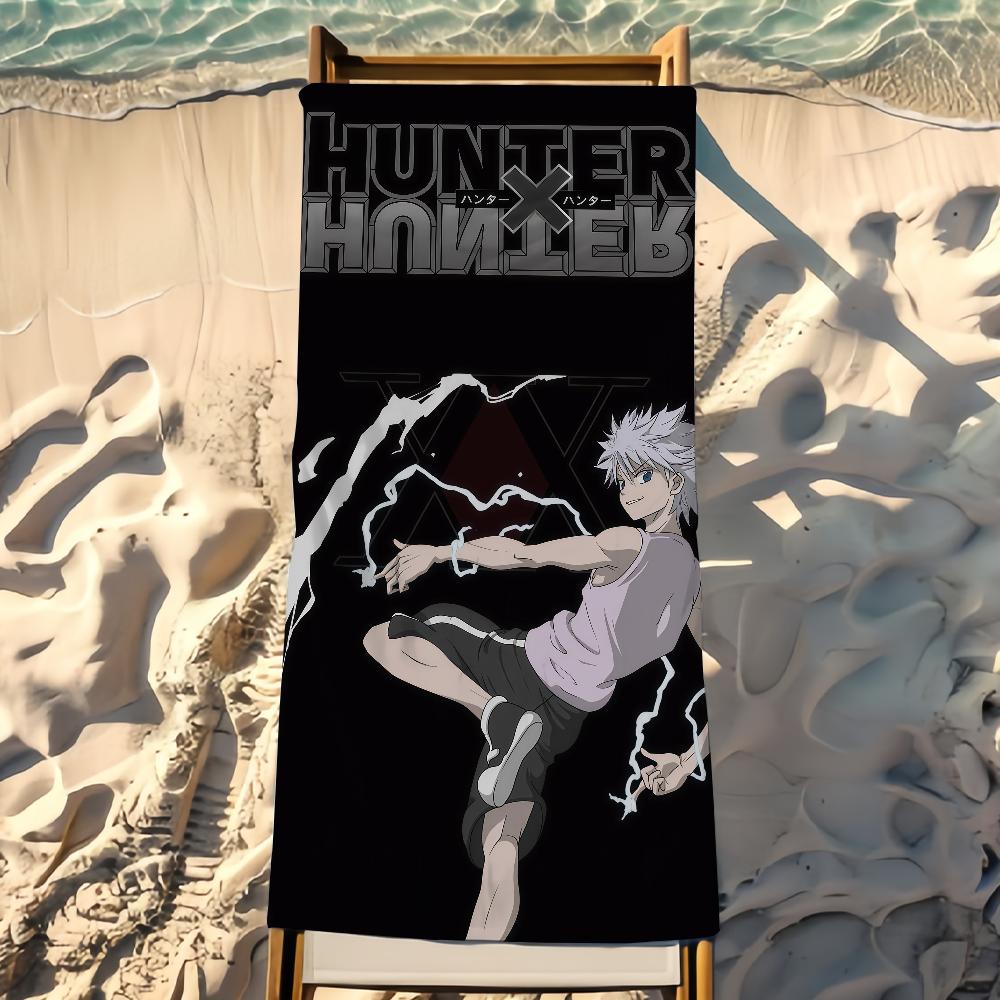 Комикс Hunter X Hunter Полотенце Пляжное Полотенце Дорожное Легкое Приятное для Кожи для Бассейна Пляжа Кемпинга Круиза Лето
