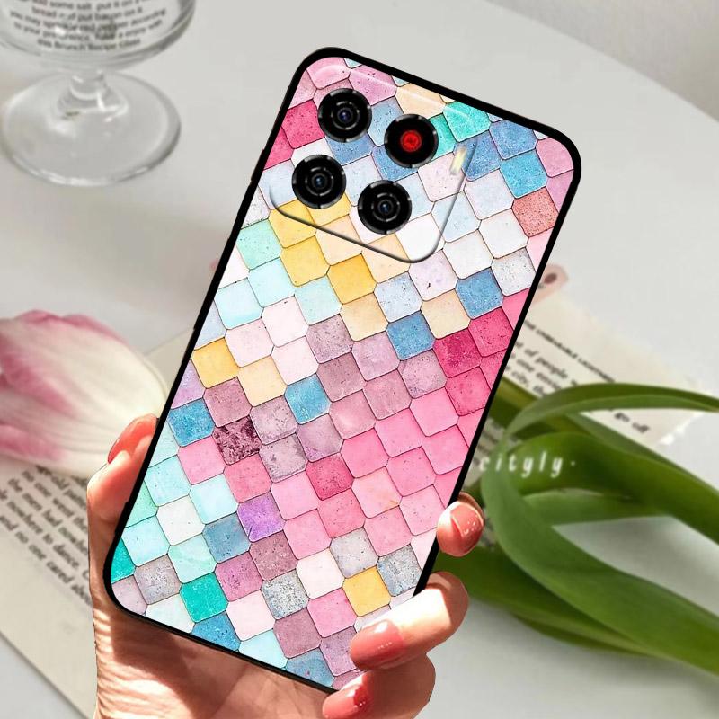 For ZTE Blade A56 Case Soft Silicone Protect Cover For ZTE Blade A56 4G Phone Case Z2473 6.75" Shockproof TPU Funda Shell Bumper