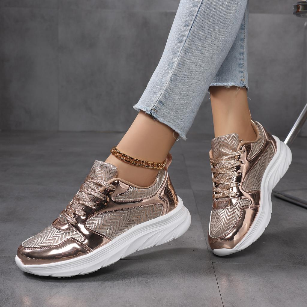 TUINANLE Женские блестящие кроссовки с пайетками, дышащая сетчатая обувь, удобная обувь