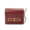 Glossy BOX Cowhide Pig Nose Women's Bag Commuter Small Square Bag One Shoulder Crossbody Tofu Bag Stewardess Bag