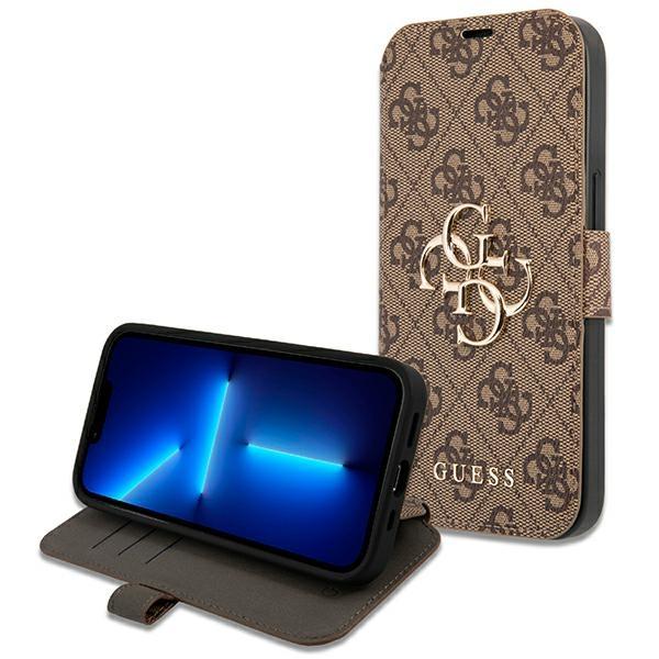 Guess Gubkp13X4Gmgbr Iphone 13 Pro Max6,7 Brązowy/Brown Book 4G Duże Metalowe Logo