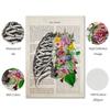 Vintage Human Body Anatomy Poster Heart Lungs Flower Medical Wall Pictures Foot Canvas Print Painting For Hospital Clinic Decor