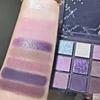 9 Colors Purple Eyeshadow Palette, Long Lasting Coloring Velvet High Pigmented Blendable Matte & Shimmer Glitter Finishes Eyeshadow