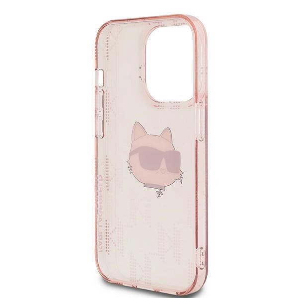 Karl Lagerfeld Iml Choupette Head & Monogram Case For Iphone 13 Pro / 13 - Pink